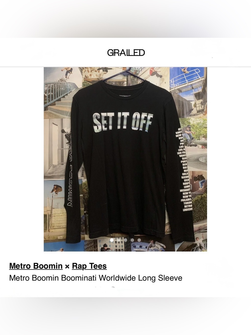 Metro Boomin "Set It Off" Boominati
Worldwide Long-Sleeve Black T-shirt size L